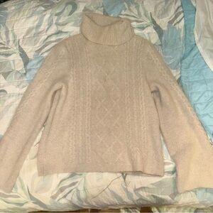 Vintage cream Carole Little chunky knitted angora sweater Medium